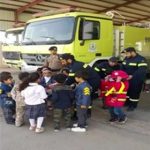 استمرار عمليات الاخلاء والاطفاء والقاء المحاضرات في مدارس المجمعة