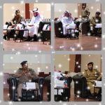 المشرف العام ومدير عام التعليم يكرمان النفيعي مدير الجلسة والعقيد النفيعي . والمقدم الحميدي