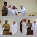 المشرف العام و مدير عام التعليم يكرمان مدير الجلسة الثانية القحطاني و مقدميها العريشي و الصخري