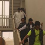 حضور تنفيذ خطة اخلاء في روضة عطاء النموذجيه