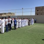 تنفيذ خطة الاخلاء في مدرسة جابر بن حيان الثانوية
