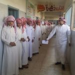 تنفيذ خطة الإخلاء في مدرسة الانصار الثانوية بطبرجل