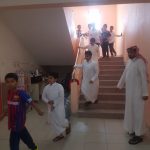 تنفيذ خطة الاخلاء في مدرسة الرحمانية الاهلية المتوسطة بسكاكا