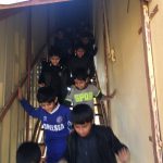تنفيذ خطة الاخلاء في مدرسة الملك عبدالعزيز الابتدائية بسكاكا