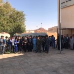 تنفيذ خطة الاخلاء في مدرسة ابن القيم المتوسطة بسكاكا
