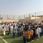 تنفيذ خطة الإخلاء الفرضية بمدرسة متوسطة الغاط