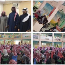 تكريم حارس المتوسطة الخامسة بقارا  بمنطقة الجوف
