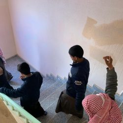 تنفيذ خطة الاخلاء في مدرسة شيبة الابتدائية بسكاكا
