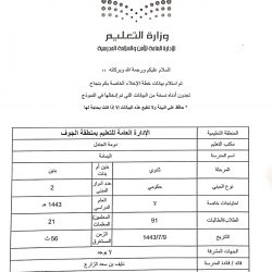 جولات ميدانيه ومتابعه يوميه على جميع مدارس المنطقه (بنين-بنات)- إدارة الأمن والسلامة المدرسية بالجوف-تعليم الجوف