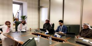 الجلسة الأولى عن طريق نظام لقاء للتدريب على نظام ساعات العمل الجديد لمتابعة الحراس