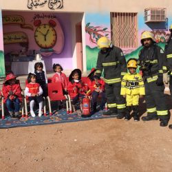 فرضية إخلاء وحريق إفتراضي في إبتدائية عين جالوت في عرعر