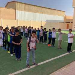 ابتدائية اليمامة بعليم الزلفي تنفذ فرضية إخلاء وهمي