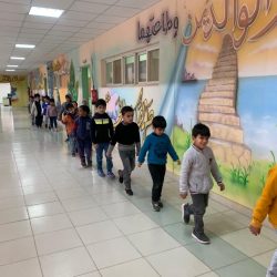 تنفيذ خطة الإخلاء في الإبتدائية السادسة عشر بتعليم الرس