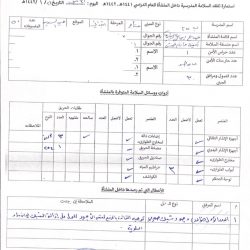 تعليم ينبع# زيارات ميدانية  لتفقد  استمارة  السلامة المدرسية داخل المنشأة التعليمية .