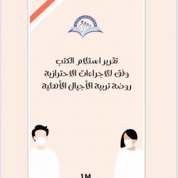 تطبيق الإجراءات الإحترازية في مدارس وعد الطفوله بتعليم حفرالباطن