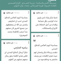 أهمية الغذاء الصحي في المتوسطة التاسعة في تعليم الزلفي
