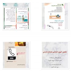 مشاركة المتوسطة الرابعة والعشرون (بنات) بتفعيل اليوم العالمي للدفاع المدني (يد تبني ويد تحمي) بحفر الباطن